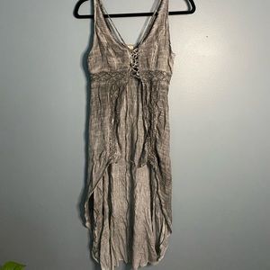 Gimmicks High Low Crop Lace Tank